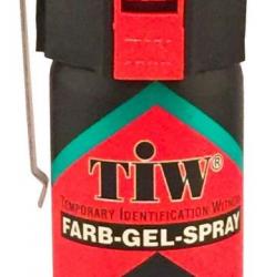 Bombe de marquage "TIW Farb-Gel Spray" 40 ml (clip ceinture) [TW1000]