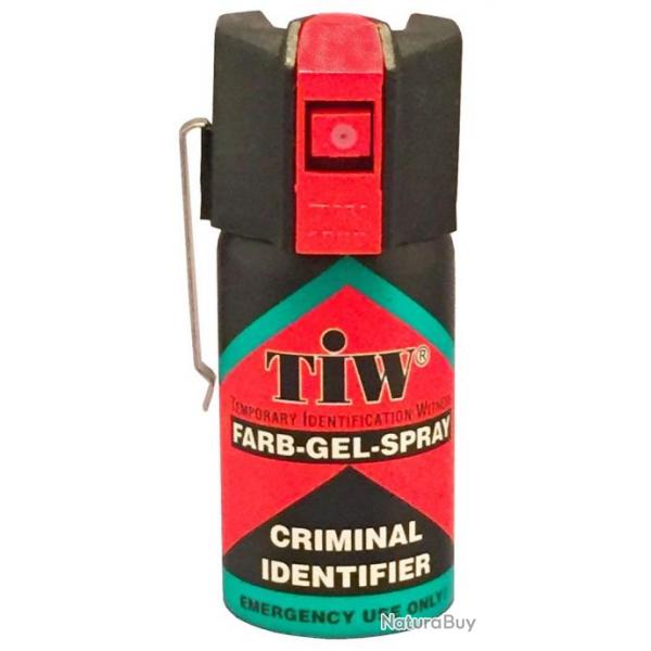 Bombe de marquage "TIW Farb-Gel Spray" 40 ml (clip ceinture) [TW1000]