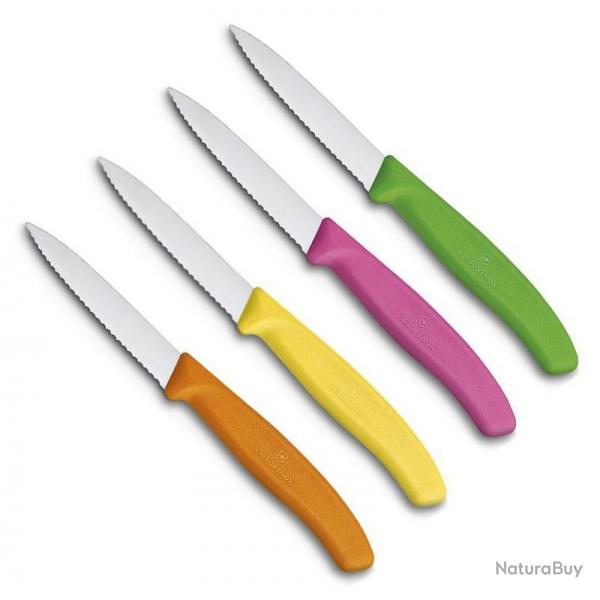 Boite de 20 couteaux office dentels "Flashy" 8 cm [Victorinox]