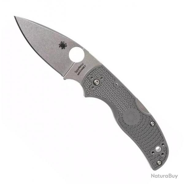 Couteau "Native 5" Maxamet / nylon-fibre de verre gris [Spyderco]