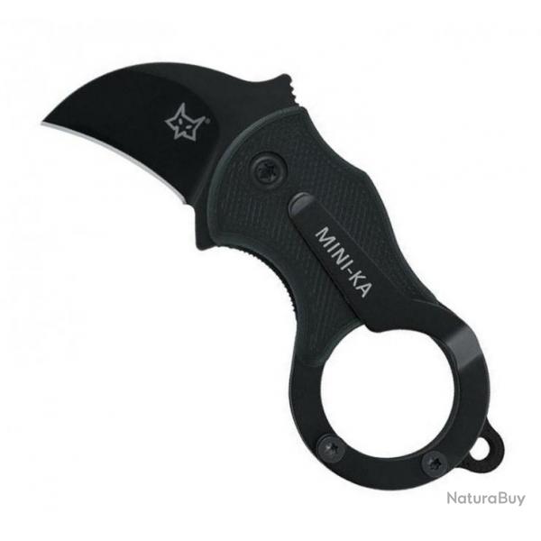 Couteau "Mini-Ka" lame noire [Fox Production]