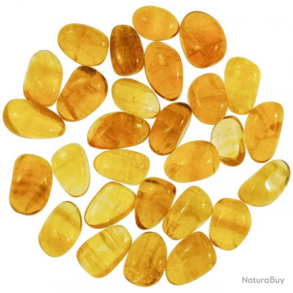 Pierres roules fluorite jaune - 2.5  3 cm - Lot de 2