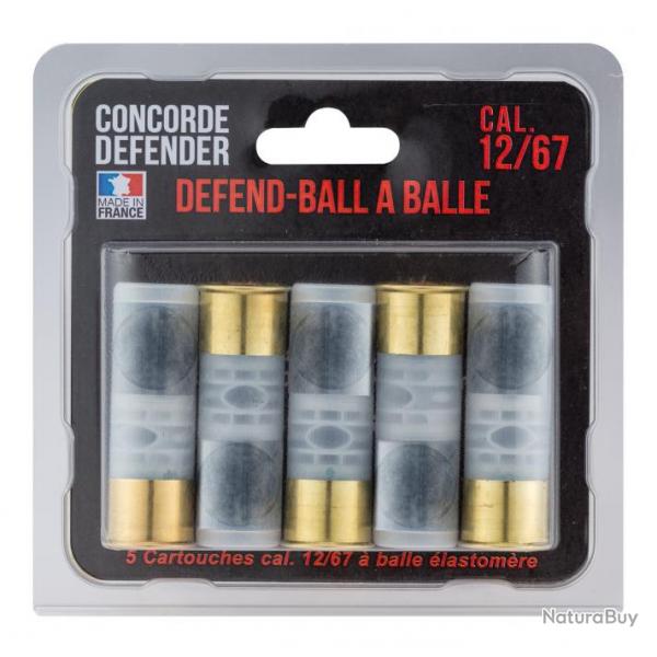 ( 5 cartouches Defend-Ball cal. 12/67 - Balles)5 cartouches Defend-Ball cal. 12/67  balle Elastomer
