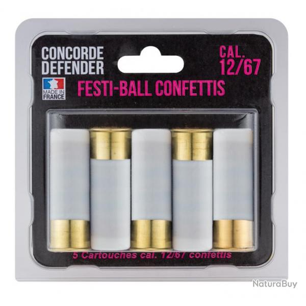 ( 5 cartouches Festi-Ball cal. 12/67 - confettis)5 cartouches Festi-Ball cal. 12/67 confettis