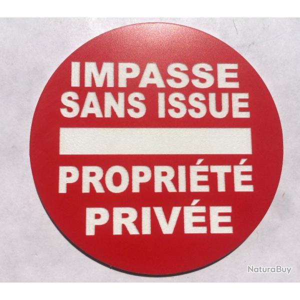 panneau IMPASSE SANS ISSUE PROPRIT PRIVE   200 mm signaltique