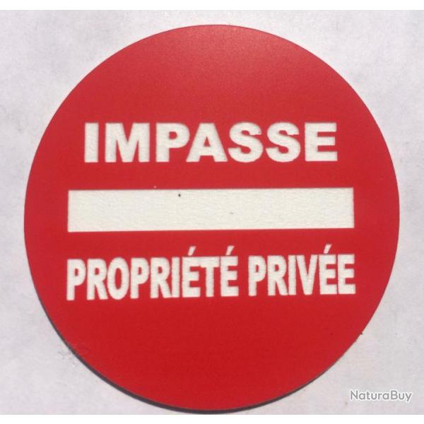 panneau IMPASSE PROPRIT PRIVE   200 mm signaltique