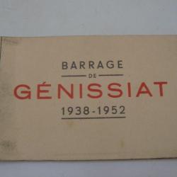 lot de carte en carnet postal ancienne Barrage Génissiat 1938-1952
