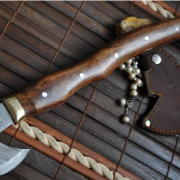 Petite Hache Viking Artisanale - 30 cm - Lame Gravure électrolytique et