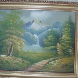 tableau ancien  huile sur toile 31 cm x 26 cm