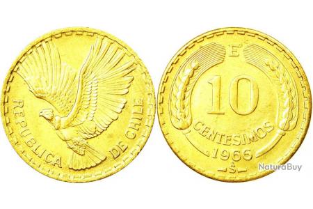 Monnaie Chili 10 Centesimos Or Pl Rare Edition Limitee Depart 1 Euro Monnaies 5621856