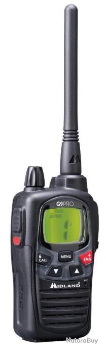 TALKIE WALKIE MIDLAND G9 PRO NOIR + OREILLETTE AS-21-C-S2 - Talkies walkies  (9553199)