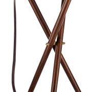 Trépied-siège Vintage Bois Et Cuir Pour Chasse Ou Pêche, Pliant