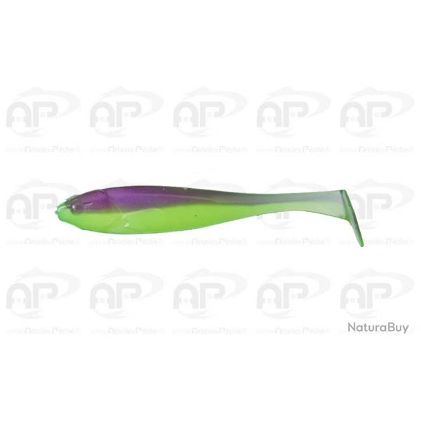 Leurre souple Illex Magic Slim Shad Purple Chartreuse   12 3" - 6,5 cm