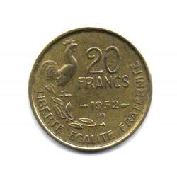 Pièce de Monnaie France  20 francs G. Guiraud 1952 Beaumont Le Roger