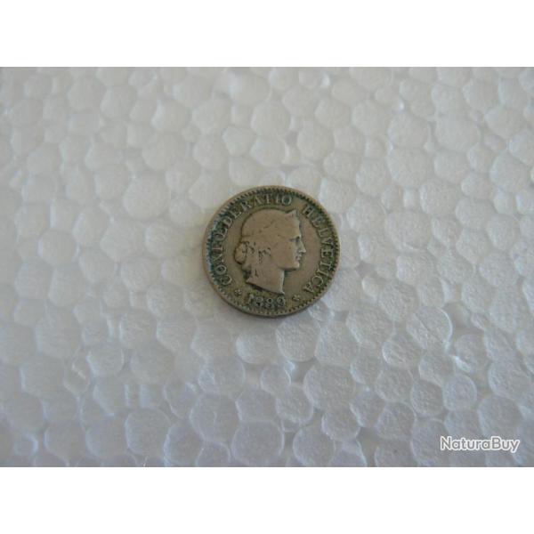 monnaie suisse 5 centimes 1889B
