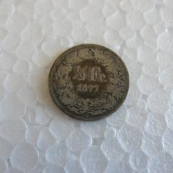 rare monnaie suisse 1/2 franc argent 1877