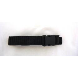 Sangle nylon noire - Largeur 20 mm - Longueur 64 cm