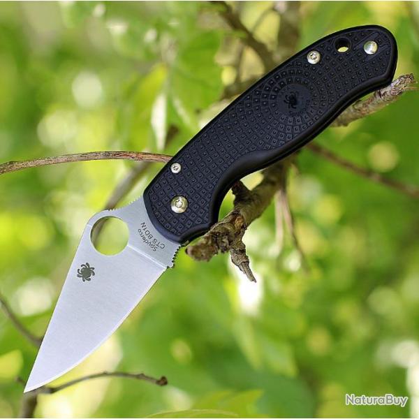 Couteau Spyderco Para 3 Lame Acier CTS BD1N Manche FRN Compression Lock Made USA SC223PBK