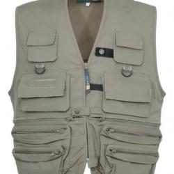 Gilet Pêche Idaho Kaki