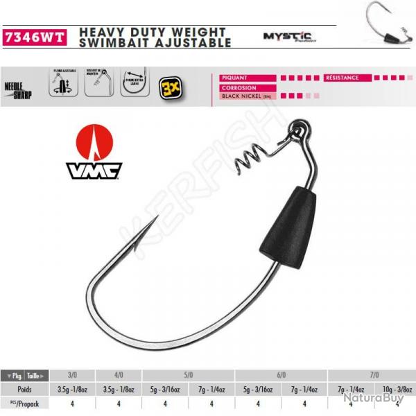 HAMECON TEXAN HEAVY DUTY WEIGHT SWIMBAIT AJUSTABLE VMC 5 g 5/0