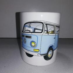 TASSE ceramique MUG COFFEE NOEL VOLKSWAGEN COMBI TRANSPORTER SPLIT WINDOW T2 VW