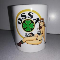 TASSE ceramique MUG COFFEE OSSA PIN UP moto trial enduro YANKEE PIONEER ANDREWS