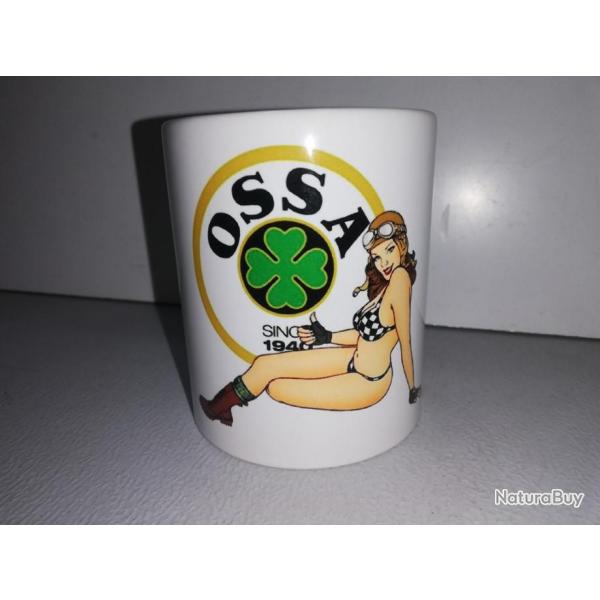 TASSE ceramique MUG COFFEE OSSA PIN UP moto trial enduro YANKEE PIONEER ANDREWS