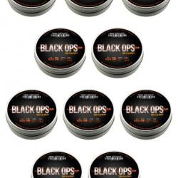 Lot de 10 Boites de 500 plombs Black Ops Sharp à tête pointue cal. 4.5 mm