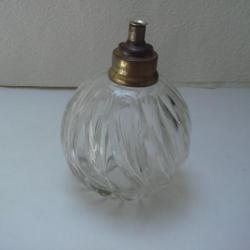 Lampe berger ancienne réservoir en verre diametre 9,5 cm hauteur 13 cm