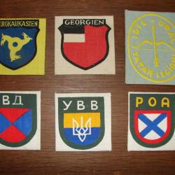 INSIGNES DE NATIONALITÉ VOLONTAIRES DE L EST DANS LA WH  OSTTRUPPEN