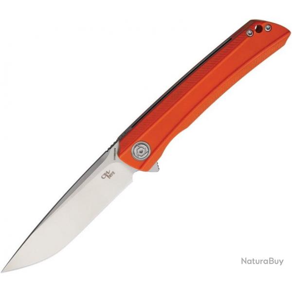 Couteau CH Knives Orange Lame Acier D2 Manche G-10 Linerlock Clip CH3002OR
