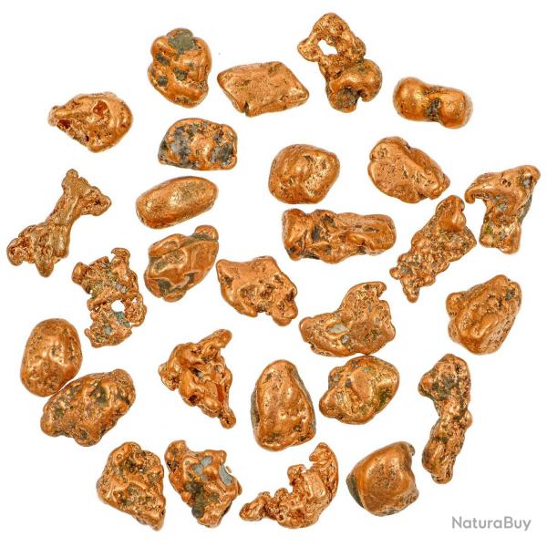 Ppites de cuivre natif - 1  2 cm - Lot de 3