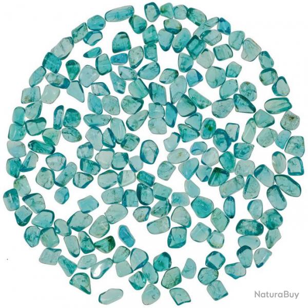 Pierre roule apatite non - Qualit extra - 0.8  1 cm - Lot de 10