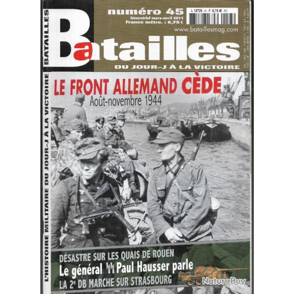 revues batailles n45 gnral ss paul hausser parle , le front allemand cde aout-novembre 1944