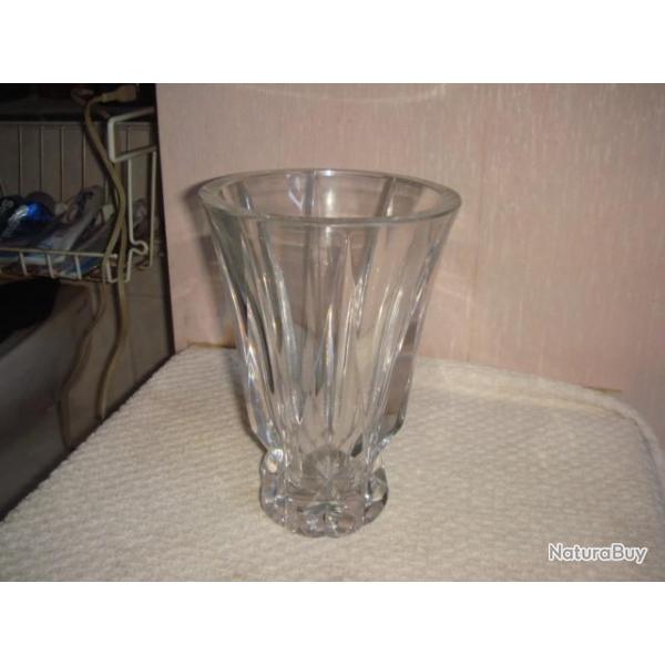 ancien vase en cristal st louis hauteur 18 cm diametre 12 cm sign