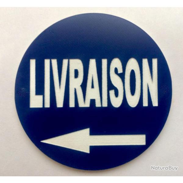 panneau LIVRAISON + flche  gauche  150 mm