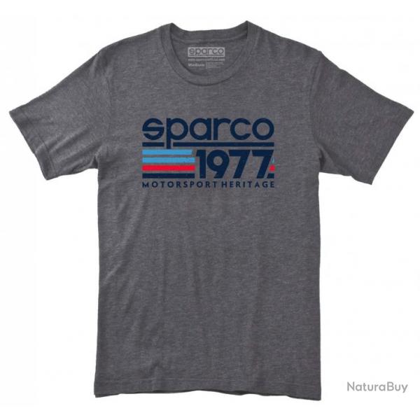 Collection de t-shirts Sparco Teamwork - 20 designs et coloris au choix XL 1977 vintage gris