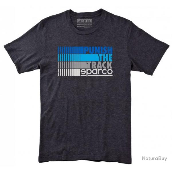 Collection de t shirts Sparco Teamwork 20 designs et coloris au choix Punish the track noir
