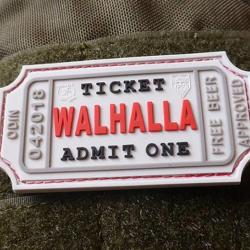 JTG WALHALLA TICKET - Odin approved Patch Blanc