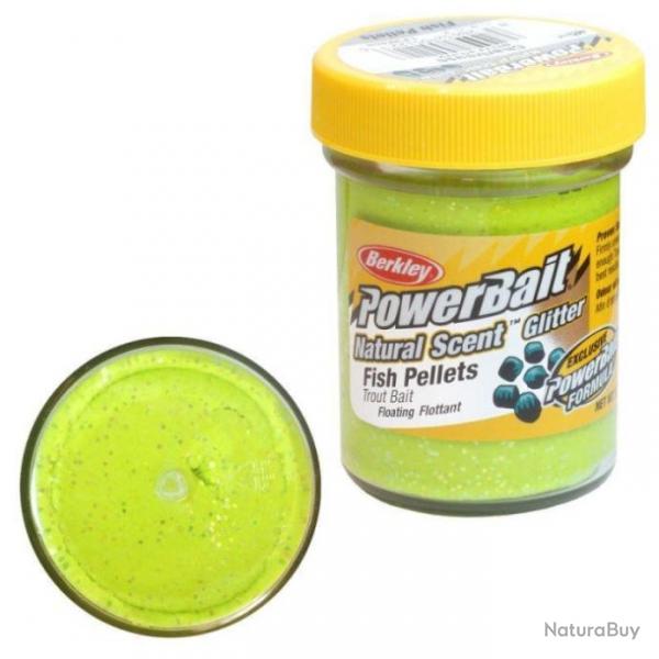 Pte  truite Berkley PowerBait Natural Scent Trout Bait - Pellet / Chartreuse