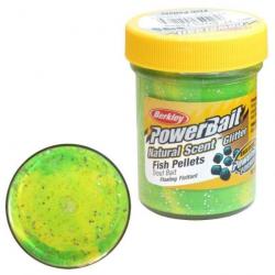 Pâte à truite Berkley PowerBait Natural Scent Trout Bait Fromage / Gl - Pellet / Fluo Green Yellow