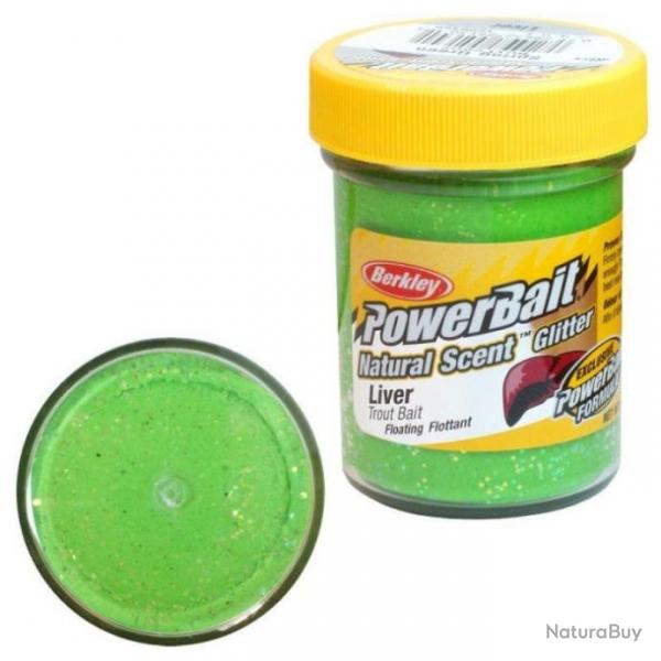 Pte  truite Berkley PowerBait Natural Scent Trout Bait Fromage / Gl - Foie / Spring Green