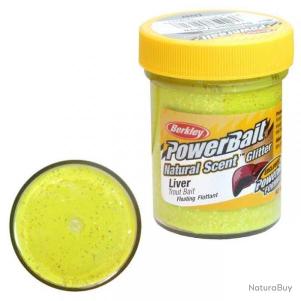 Pte  truite Berkley PowerBait Natural Scent Trout Bait Fromage / Gl - Foie / Sunshine Yellow