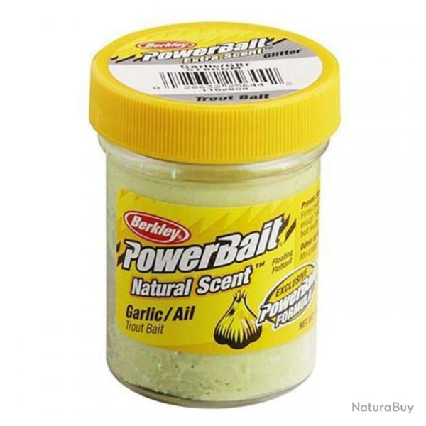 Pte  truite Berkley PowerBait Natural Scent Trout Bait Fromage / Gl - Ail / White