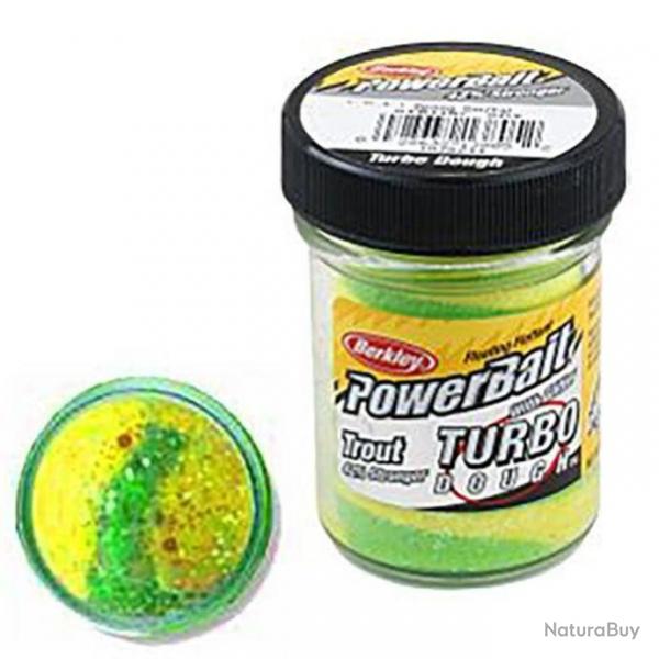 Pte a truite Berkley PowerBait Glitter Turbo Dough Bubblegum - Spring Yellow Green