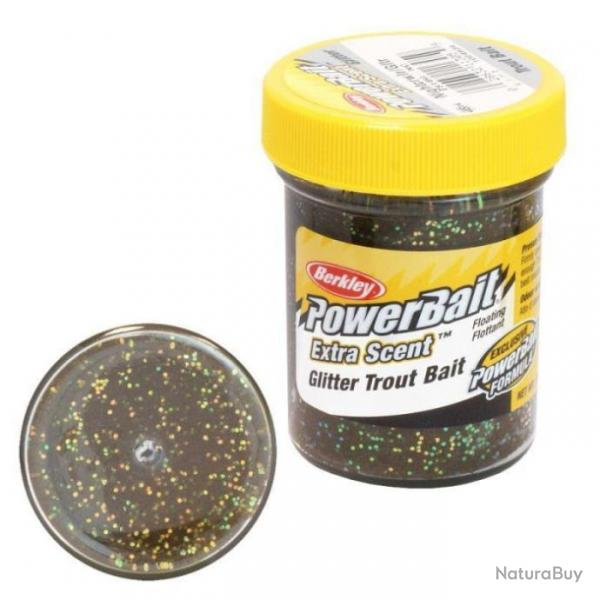 Pte  truite Berkley PowerBait Select Glitter Trout Bait Black Orang - Nightcrawler
