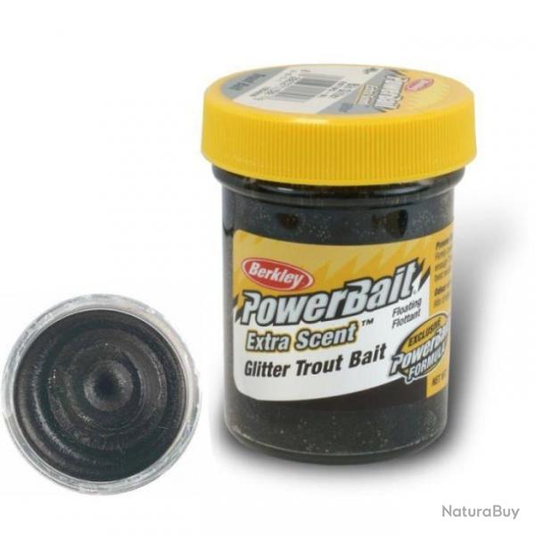 Pte  truite Berkley PowerBait Select Glitter Trout Bait Black Orang - Black glitter