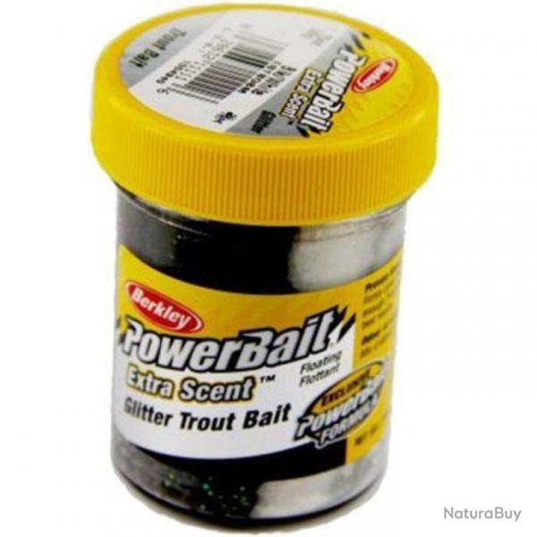 Pte  truite Berkley PowerBait Select Glitter Trout Bait - Black White Twist