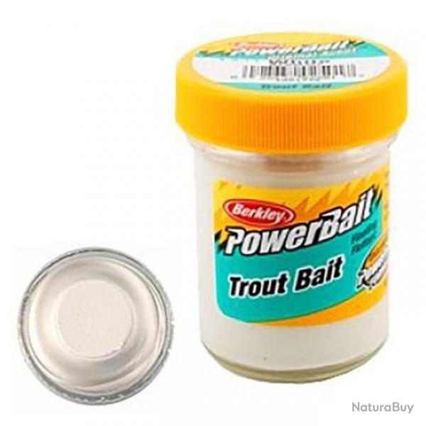 Pte  truite Berkley PowerBait Biodegradable Trout Bait - Marshmallow White