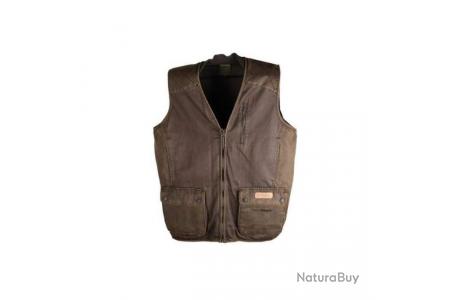 Somlys Gilet cuir vieilli matelass/é